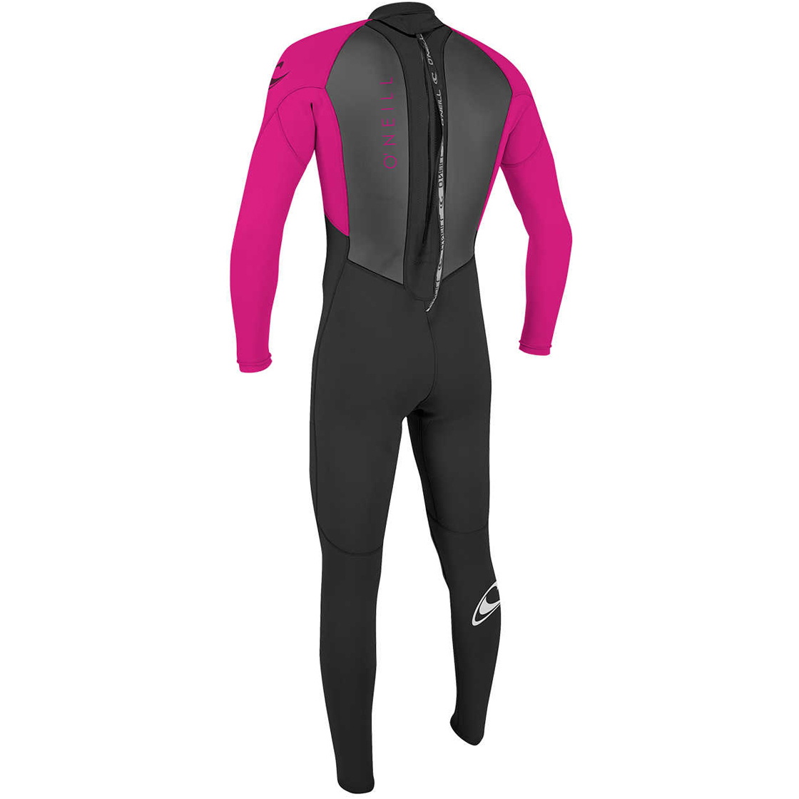 2025 O'Neill Youth Reactor II 3/2mm Back Zip Wetsuit 5044 - Black / Berry